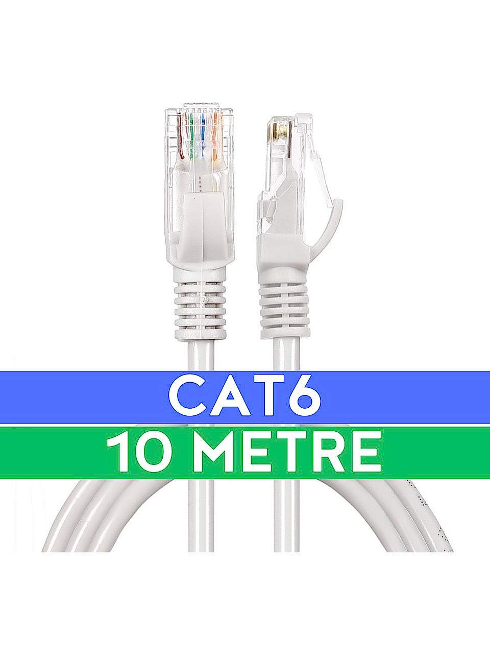 Cat6 10MT Lan Ethernet Kablosu Fabrikasyon Internet Kablo